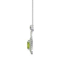 Oval Double Halo Necklace