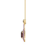 Oval Double Halo Necklace