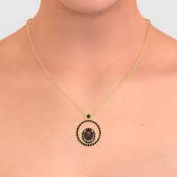 Oval Double Halo Necklace
