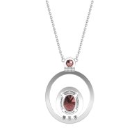 Oval Double Halo Necklace