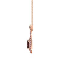 Oval Double Halo Necklace