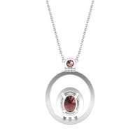Oval Double Halo Necklace