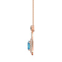 Oval Double Halo Necklace