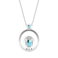 Oval Double Halo Necklace