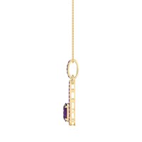 Oval Tear Drop Wrap Necklace
