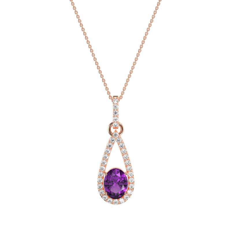 Oval Tear Drop Wrap Necklace