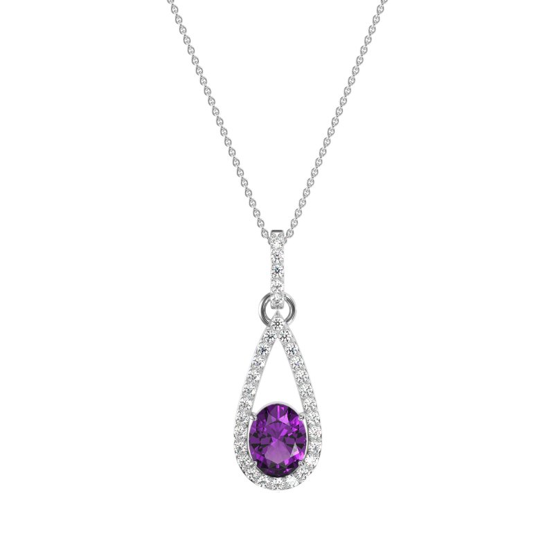 Oval Tear Drop Wrap Necklace