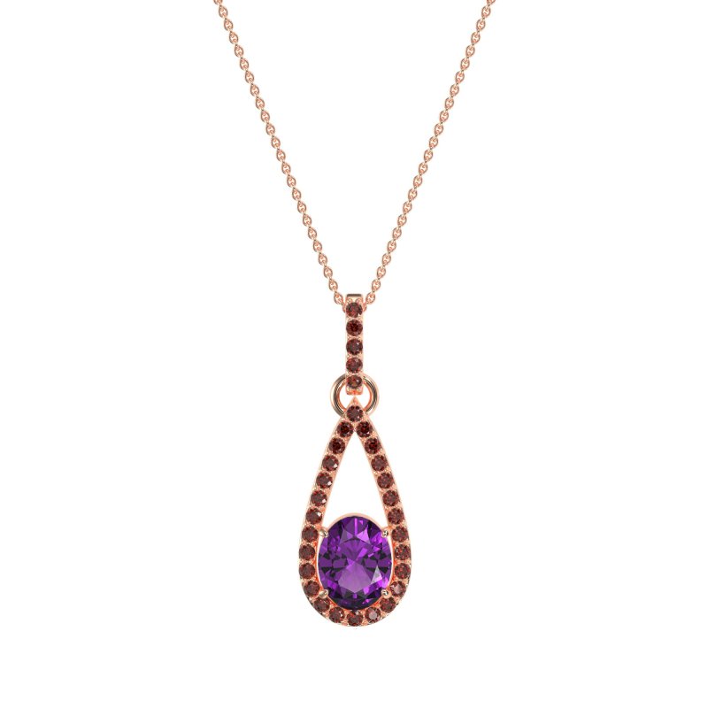 Oval Tear Drop Wrap Necklace