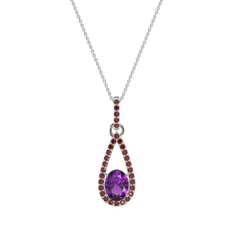 Oval Tear Drop Wrap Necklace