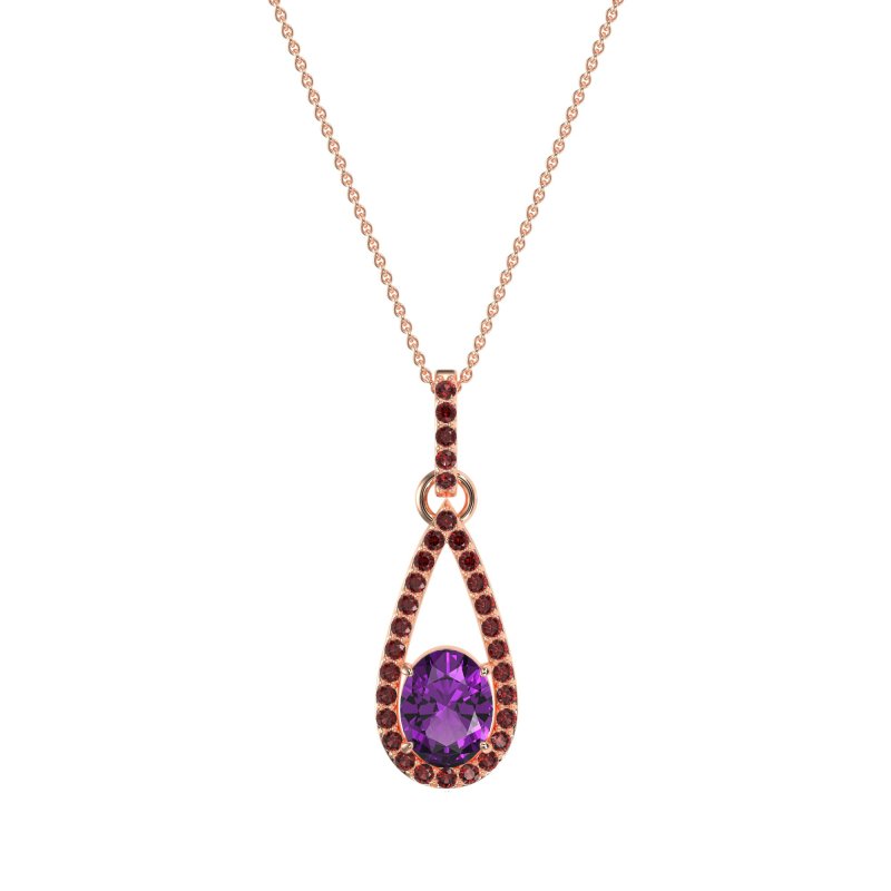 Oval Tear Drop Wrap Necklace