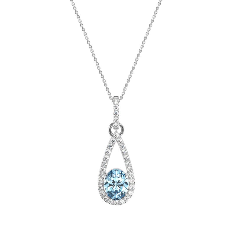 Oval Tear Drop Wrap Necklace