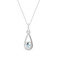 Oval Tear Drop Wrap Necklace