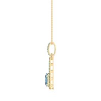 Oval Tear Drop Wrap Necklace