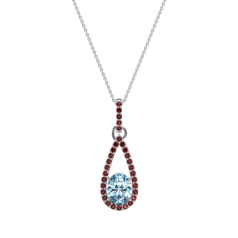 Oval Tear Drop Wrap Necklace