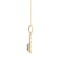 Oval Tear Drop Wrap Necklace