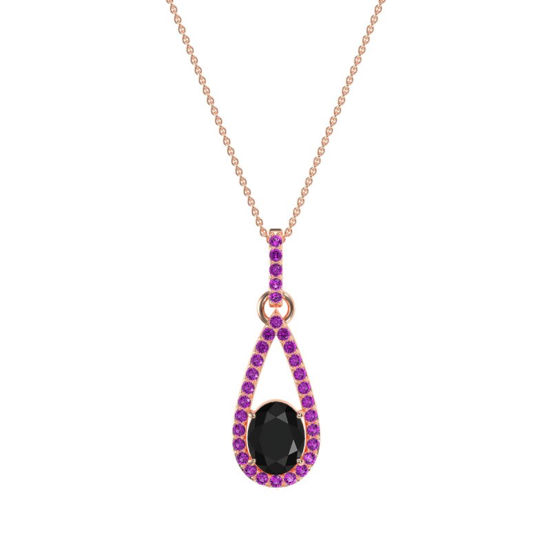 Oval Tear Drop Wrap Necklace