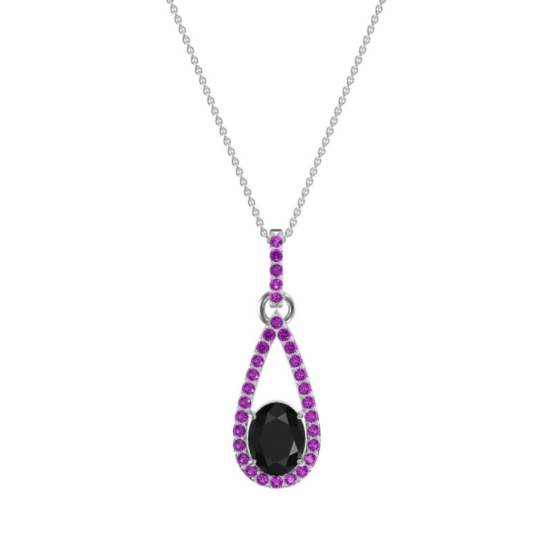 Oval Tear Drop Wrap Necklace