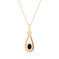 Oval Tear Drop Wrap Necklace