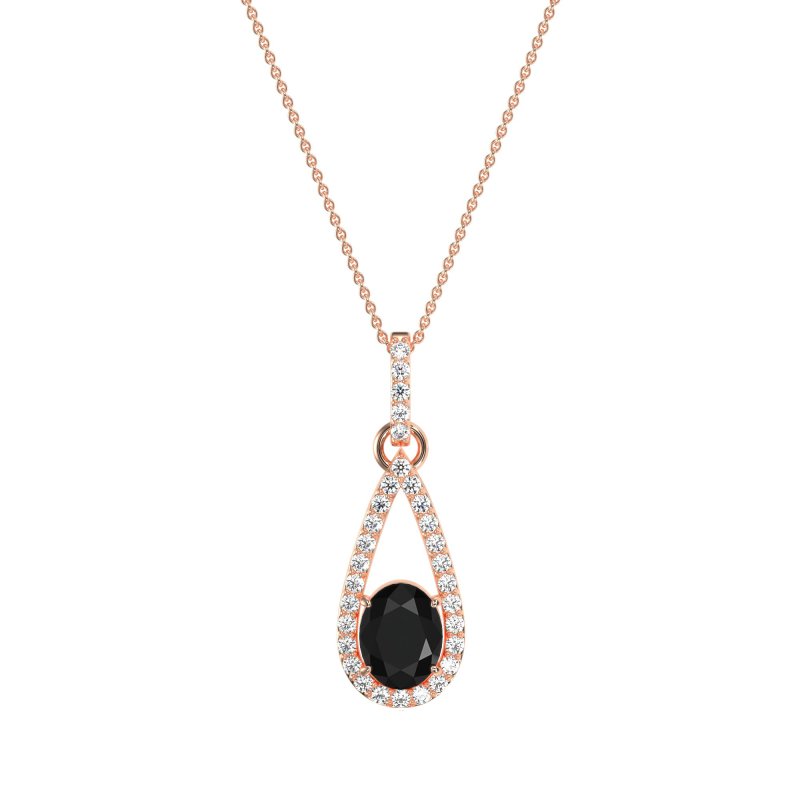Oval Tear Drop Wrap Necklace