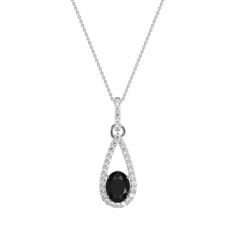 Oval Tear Drop Wrap Necklace
