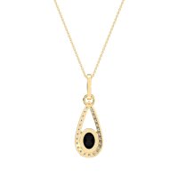Oval Tear Drop Wrap Necklace