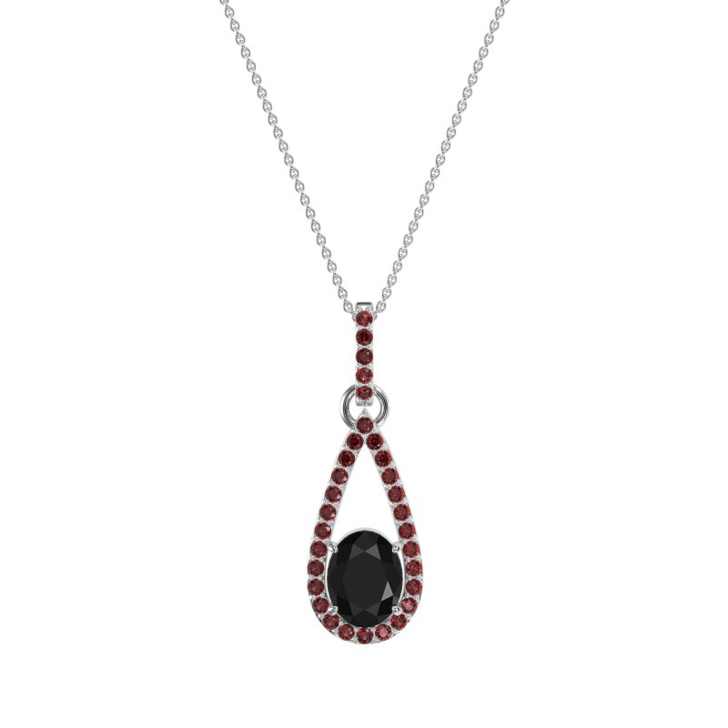 Oval Tear Drop Wrap Necklace