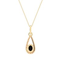 Oval Tear Drop Wrap Necklace