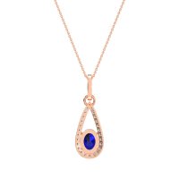 Oval Tear Drop Wrap Necklace