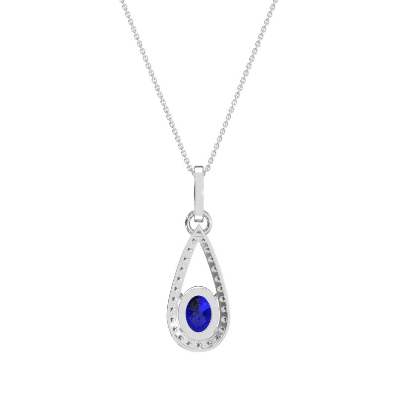 Oval Tear Drop Wrap Necklace