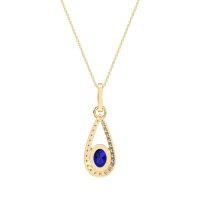 Oval Tear Drop Wrap Necklace