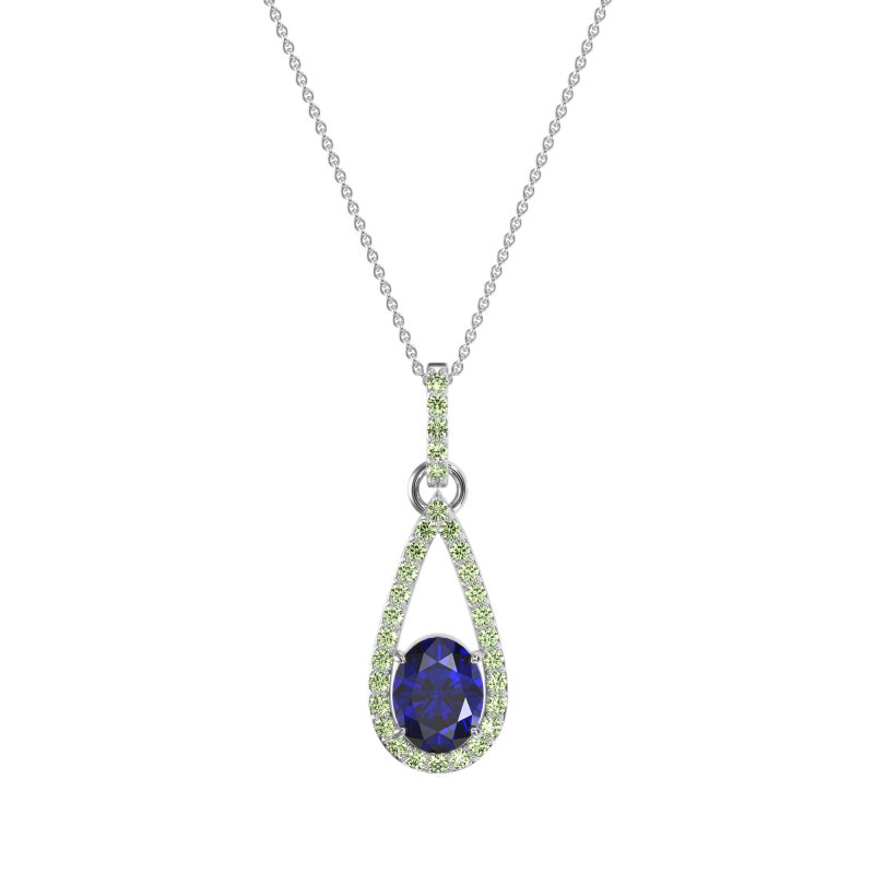 Oval Tear Drop Wrap Necklace