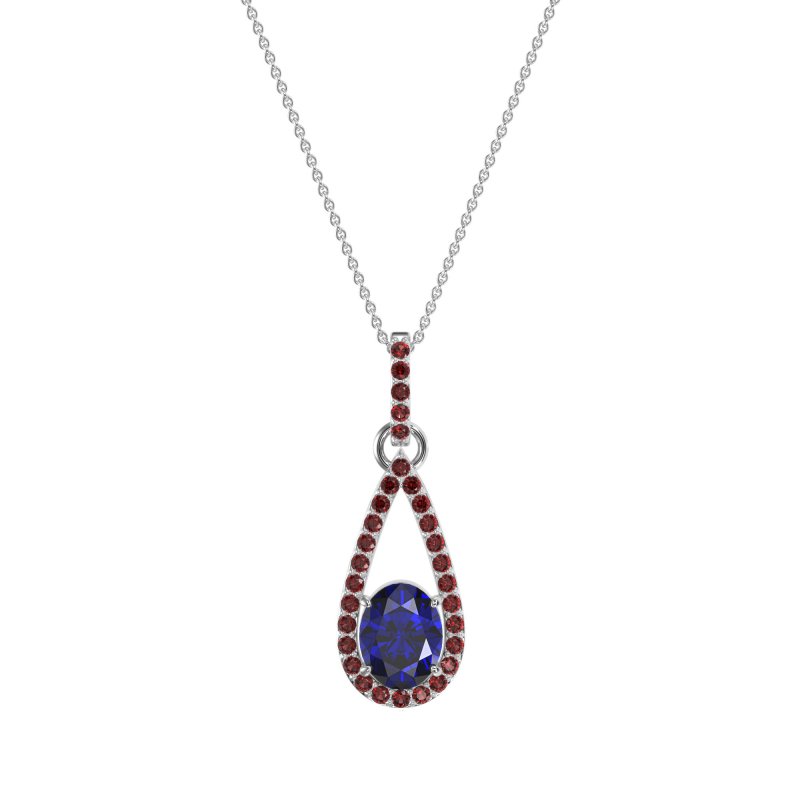 Oval Tear Drop Wrap Necklace