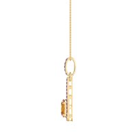 Oval Tear Drop Wrap Necklace