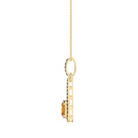 Oval Tear Drop Wrap Necklace