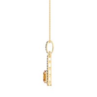 Oval Tear Drop Wrap Necklace