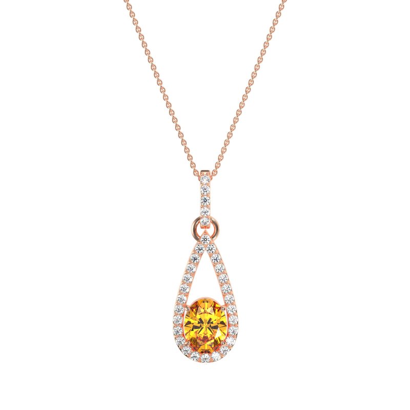 Oval Tear Drop Wrap Necklace