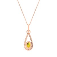 Oval Tear Drop Wrap Necklace