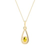 Oval Tear Drop Wrap Necklace