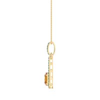 Oval Tear Drop Wrap Necklace