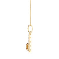 Oval Tear Drop Wrap Necklace