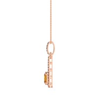Oval Tear Drop Wrap Necklace
