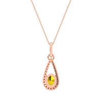 Oval Tear Drop Wrap Necklace