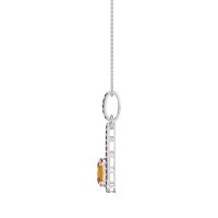 Oval Tear Drop Wrap Necklace