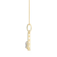 Oval Tear Drop Wrap Necklace
