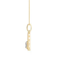 Oval Tear Drop Wrap Necklace