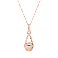 Oval Tear Drop Wrap Necklace