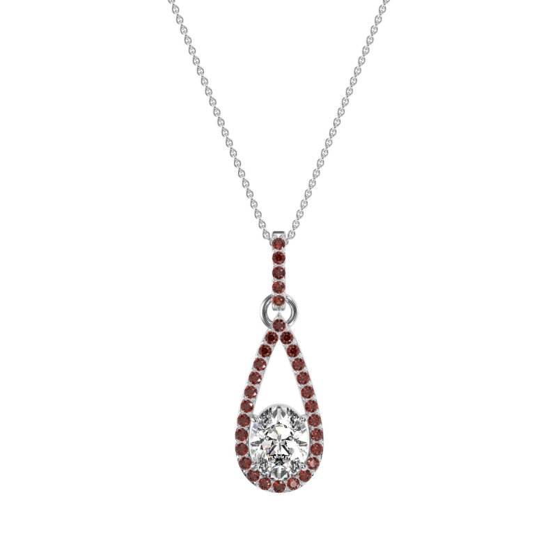 Oval Tear Drop Wrap Necklace