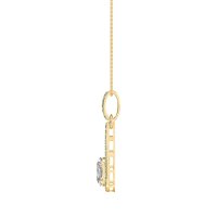 Oval Tear Drop Wrap Necklace