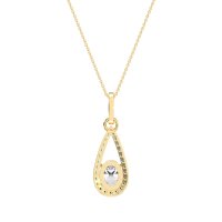 Oval Tear Drop Wrap Necklace