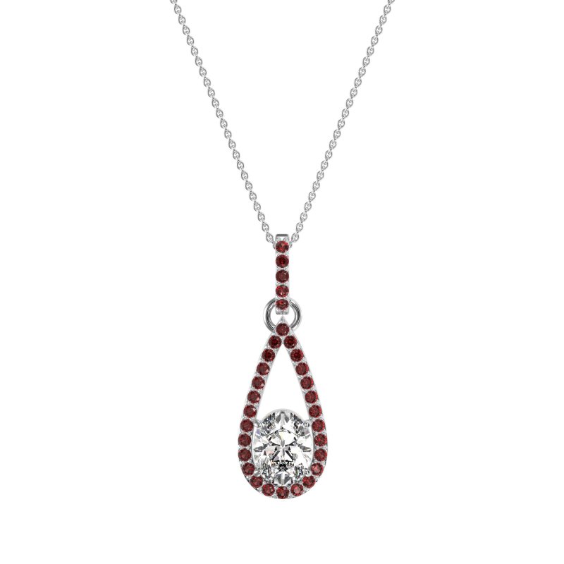 Oval Tear Drop Wrap Necklace